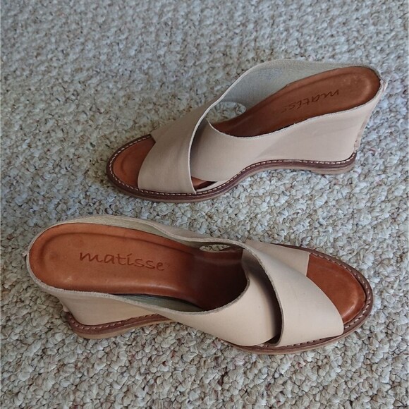 Matisse Blush all Leather Wedge Sandal size 6M - Picture 5 of 12